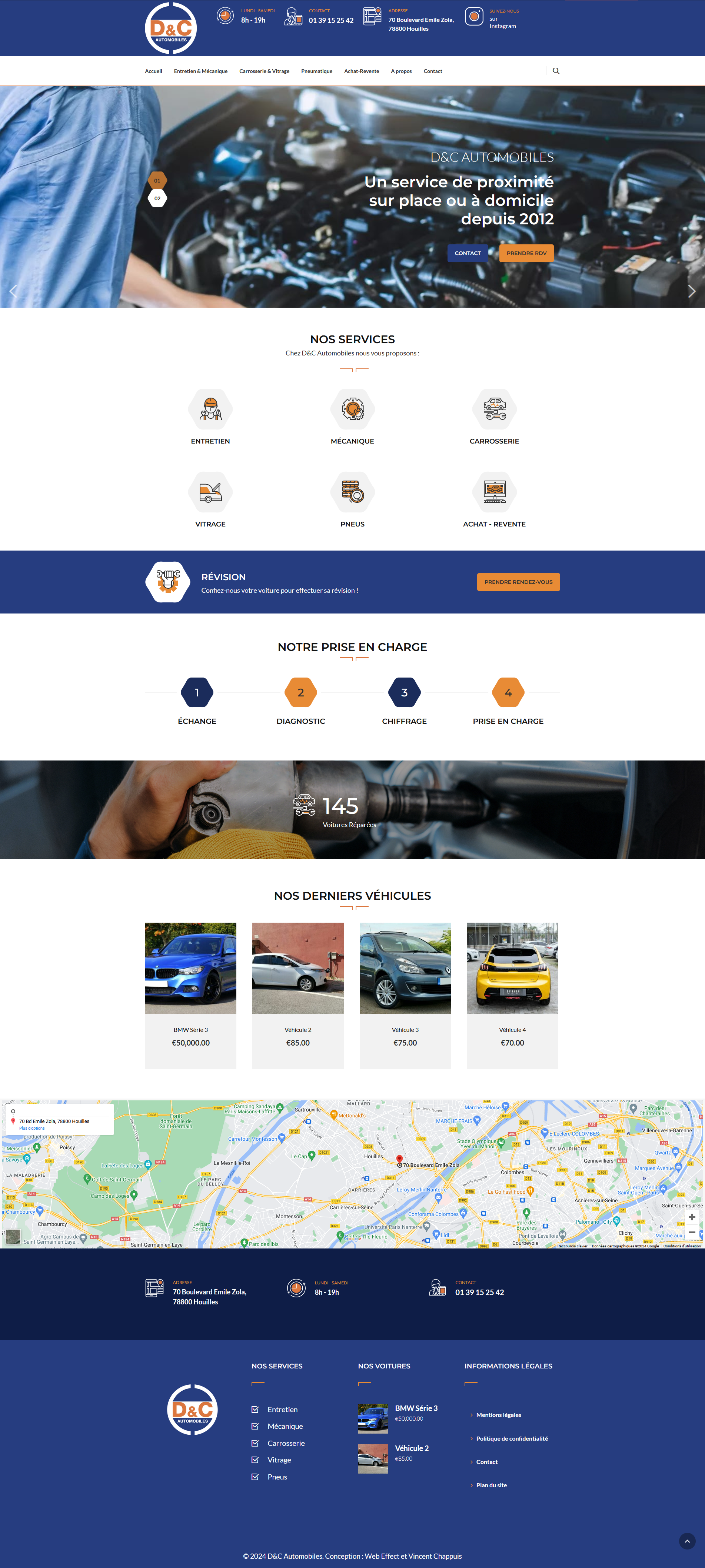 Web Effect - D&C Automobiles site Internet